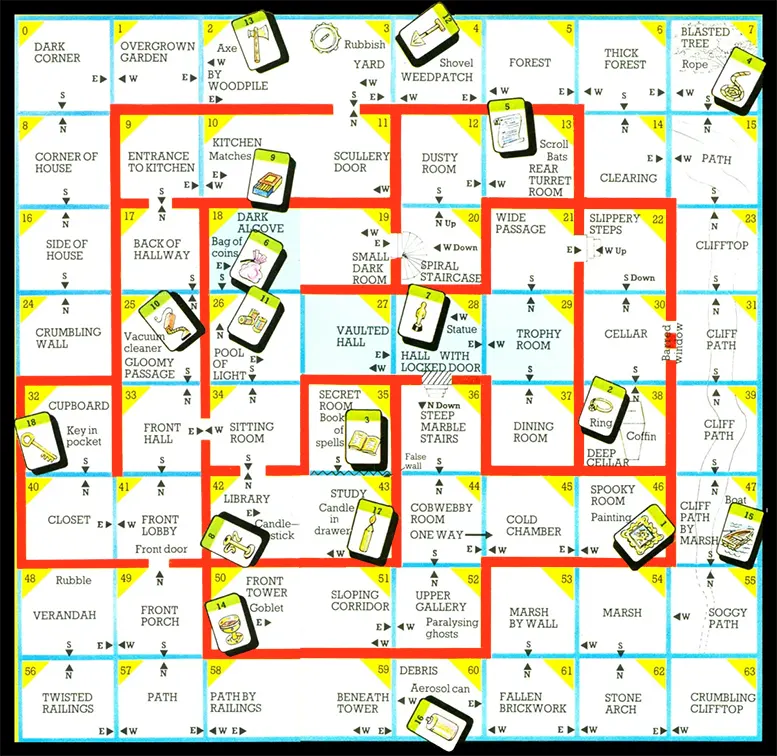 Haunted house map